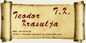 Teodor Krasulja vizit kartica